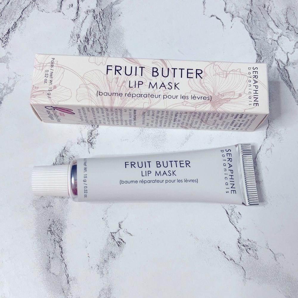 Seraphine botanicals fruit butter lip mask pink